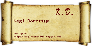 Kégl Dorottya névjegykártya