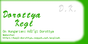 dorottya kegl business card